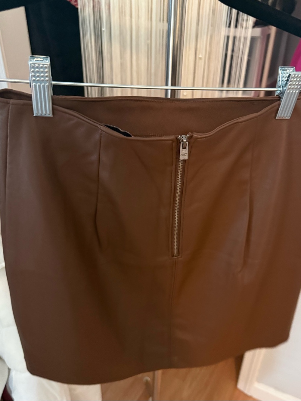 Hollister Brown Faux Leather Mini Skirt - Picture 3 of 3